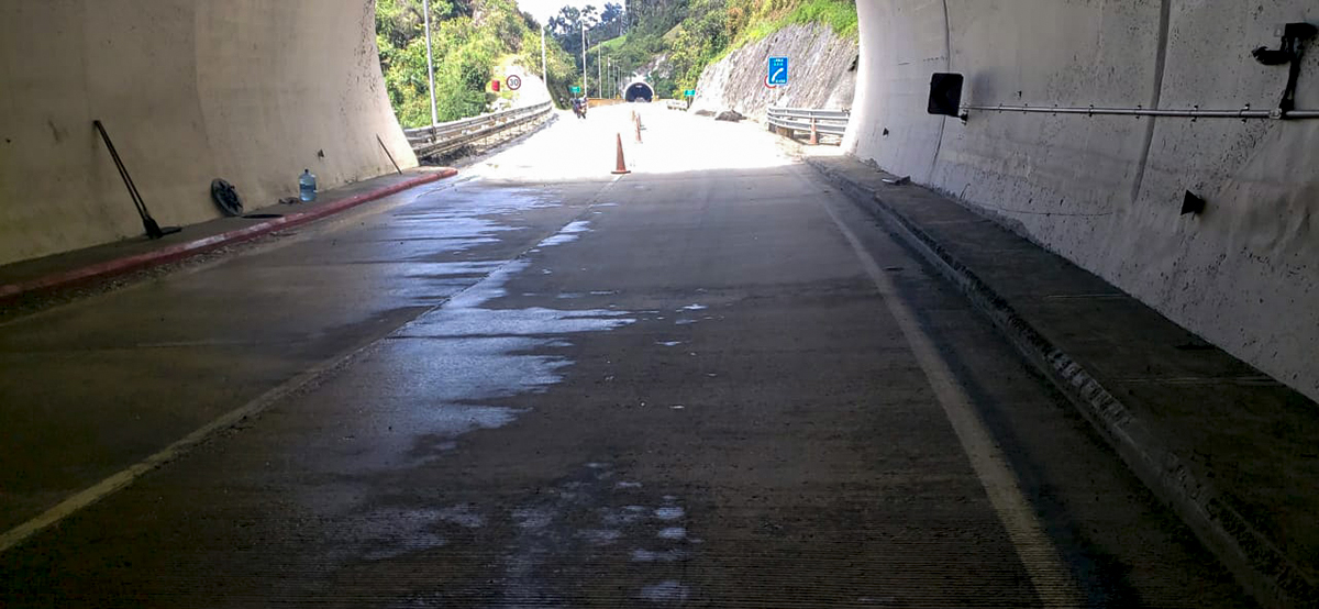 Fotografía de salida del túnel Trigrillo Lanudo, parte del Cruce de la Cordillera Central afectado por emergencias.