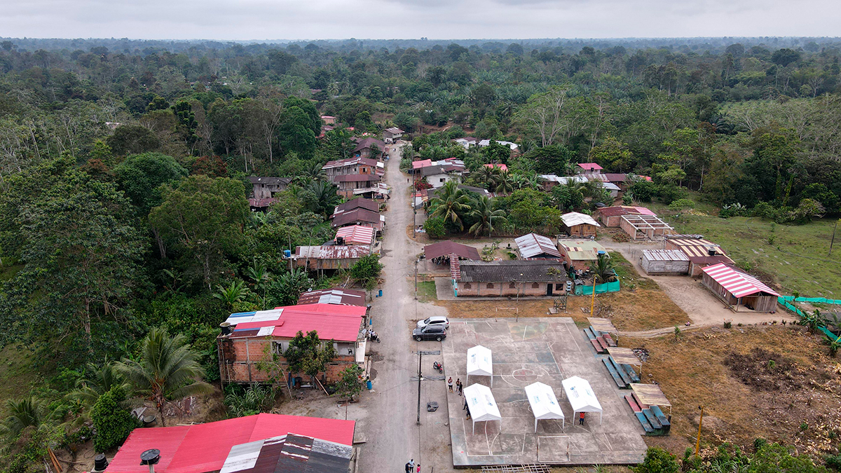 Fotografía aérea de Tumaco, Nariño.