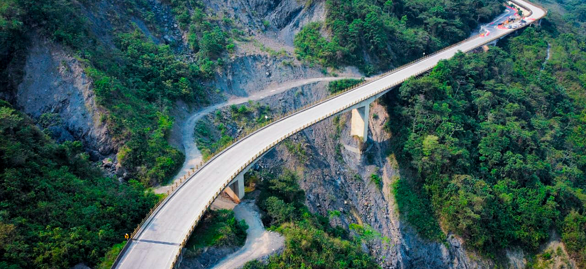 Fotografía aérea del corredor Sogamoso - Aguazul.