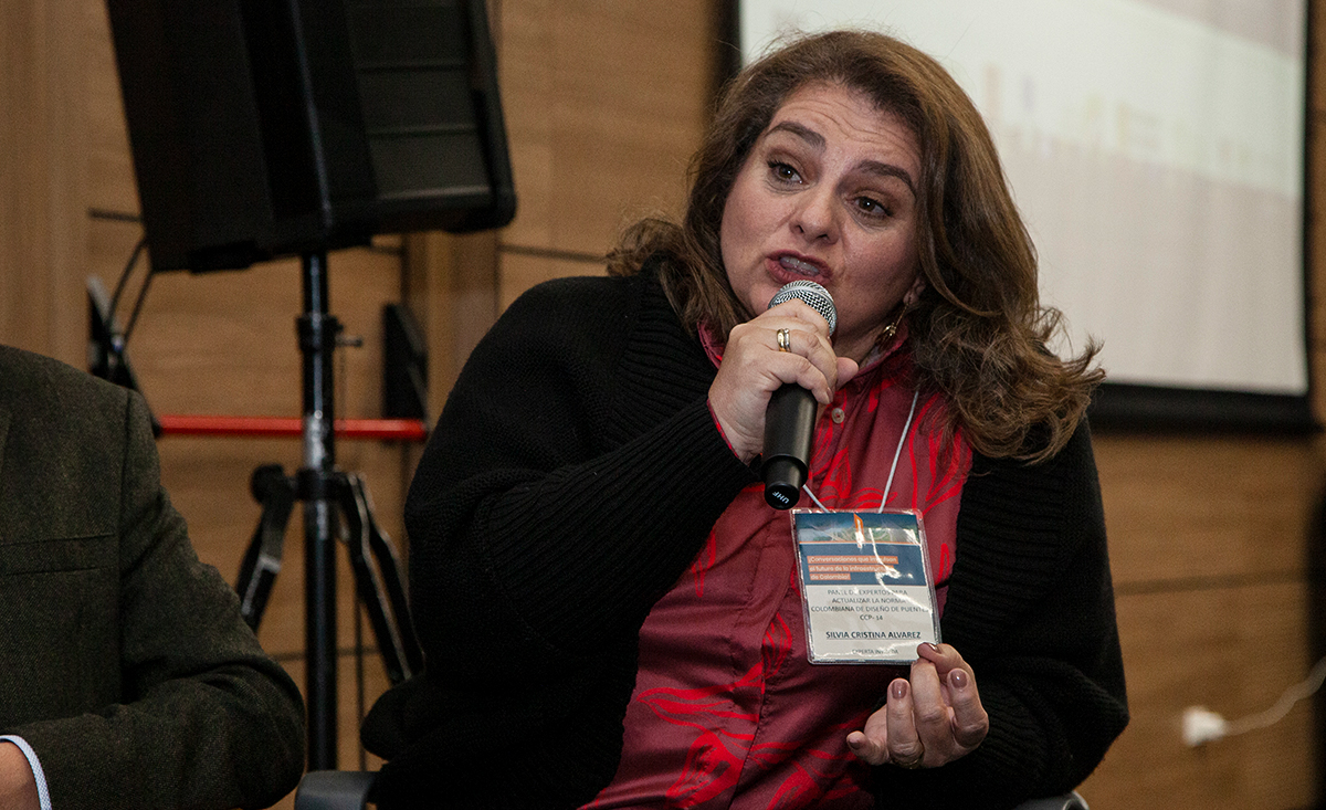 Fotografía de panelista que participó en la sesión de ajustes para actualizar la Norma Colombiana de Diseño de Puentes CCP - 14.